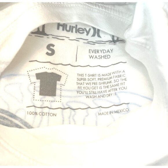 Hurley Everyday Washed Mens Small Trippy Fish Short Sleeve Tee T Shirt NWT - Picture 4 of 4